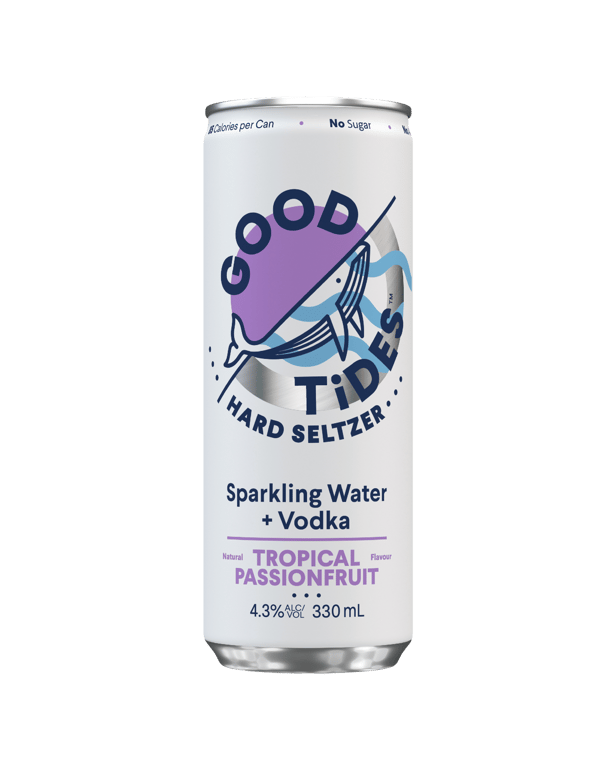 Good Tides Seltzer Tropical Passionfruit