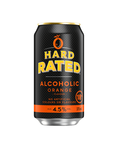 Hard Rated Alcoholic Orange Cans