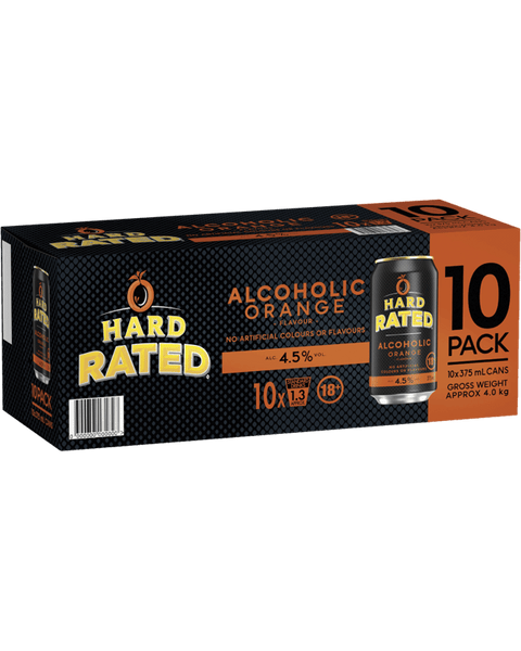 Hard Rated Alcoholic Orange Cans