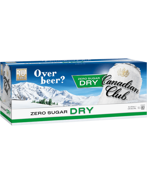 Canadian Club & Dry Zero Sugar Cans