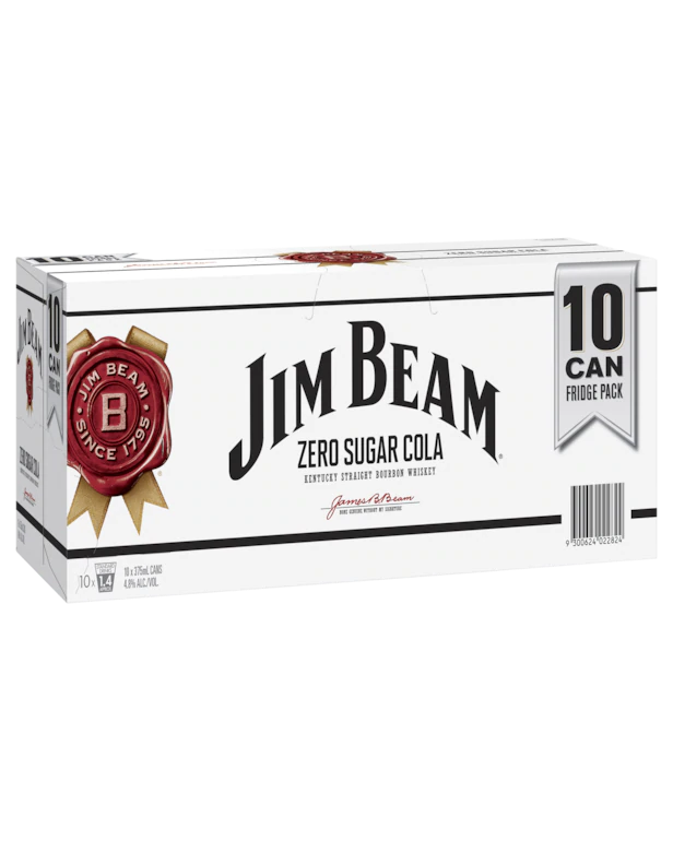 Jim Beam & Zero Sugar Cola Cans